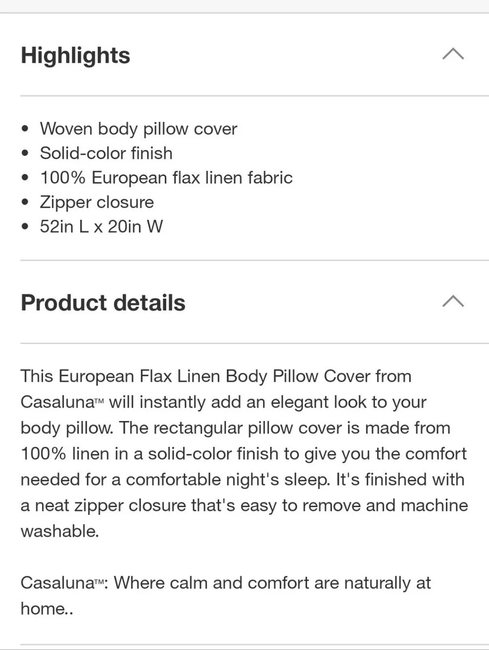 Casaluna - European Flax Linen Body Pillow Cover Natural Undyed - Casaluna™ New
